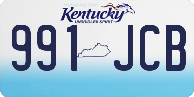 KY license plate 991JCB