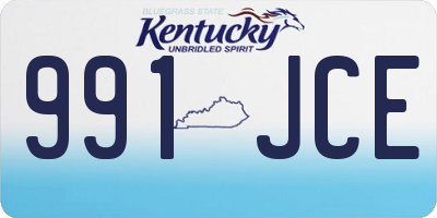 KY license plate 991JCE