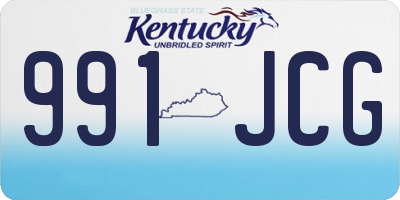 KY license plate 991JCG