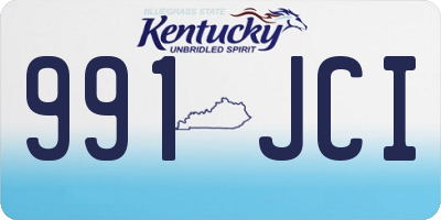 KY license plate 991JCI