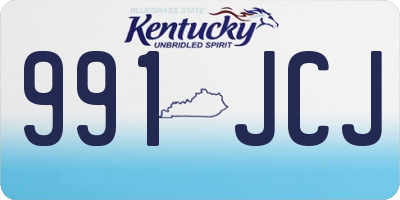 KY license plate 991JCJ