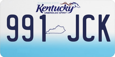 KY license plate 991JCK
