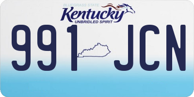 KY license plate 991JCN