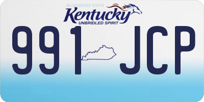 KY license plate 991JCP