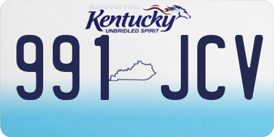 KY license plate 991JCV