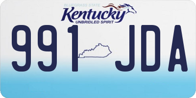 KY license plate 991JDA