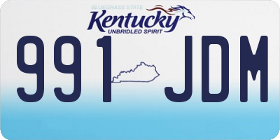 KY license plate 991JDM
