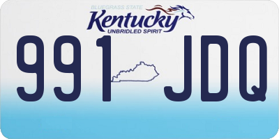 KY license plate 991JDQ