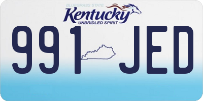 KY license plate 991JED