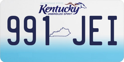 KY license plate 991JEI