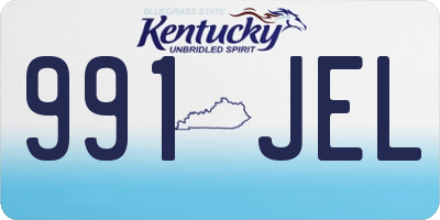 KY license plate 991JEL