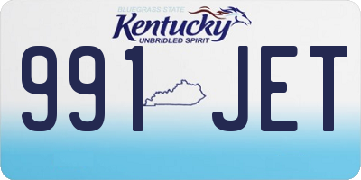 KY license plate 991JET