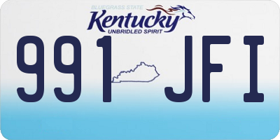 KY license plate 991JFI