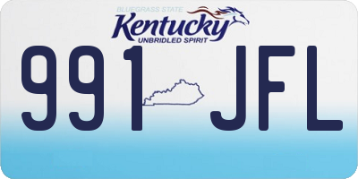 KY license plate 991JFL
