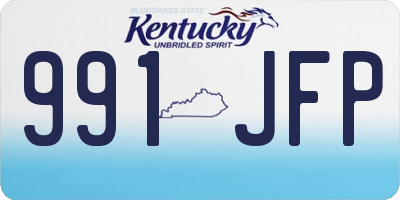 KY license plate 991JFP