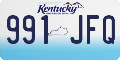 KY license plate 991JFQ
