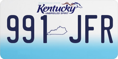KY license plate 991JFR