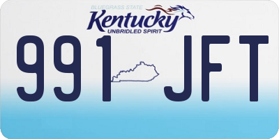 KY license plate 991JFT