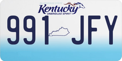 KY license plate 991JFY