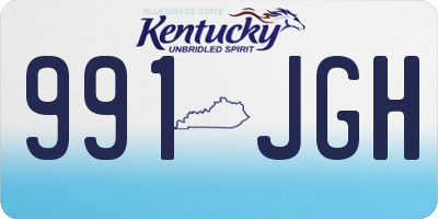 KY license plate 991JGH