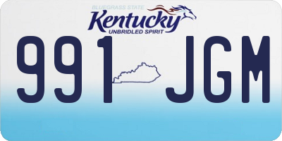 KY license plate 991JGM
