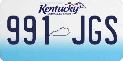 KY license plate 991JGS