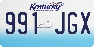 KY license plate 991JGX