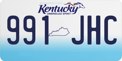 KY license plate 991JHC