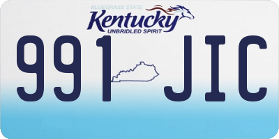 KY license plate 991JIC