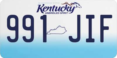 KY license plate 991JIF