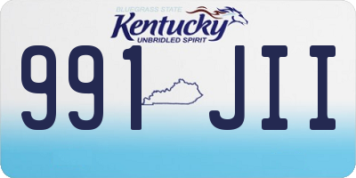 KY license plate 991JII