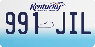 KY license plate 991JIL