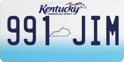 KY license plate 991JIM