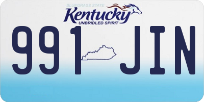 KY license plate 991JIN