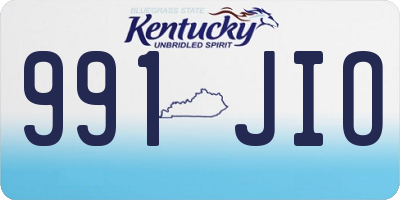 KY license plate 991JIO