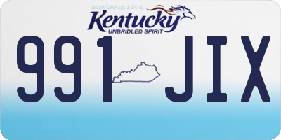 KY license plate 991JIX