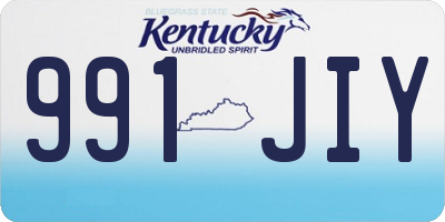 KY license plate 991JIY
