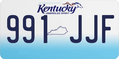 KY license plate 991JJF