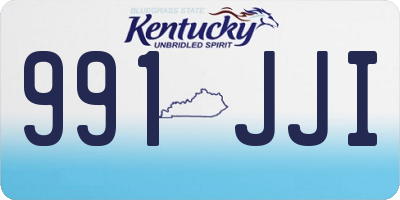 KY license plate 991JJI