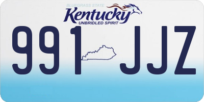 KY license plate 991JJZ