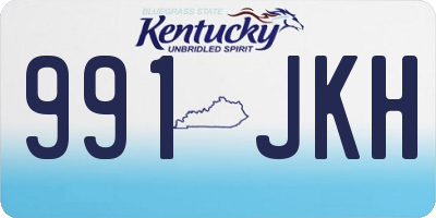 KY license plate 991JKH