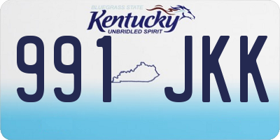 KY license plate 991JKK