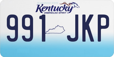 KY license plate 991JKP