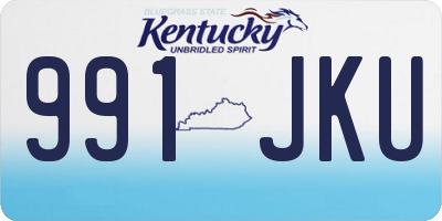 KY license plate 991JKU