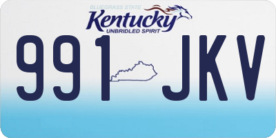 KY license plate 991JKV