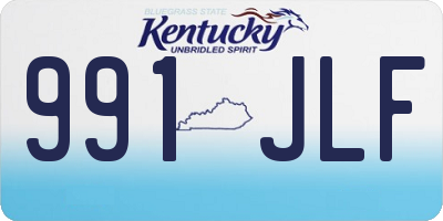 KY license plate 991JLF