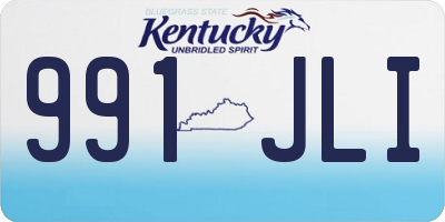 KY license plate 991JLI