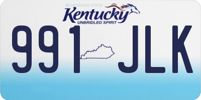 KY license plate 991JLK