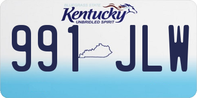 KY license plate 991JLW
