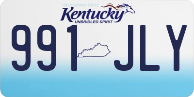 KY license plate 991JLY
